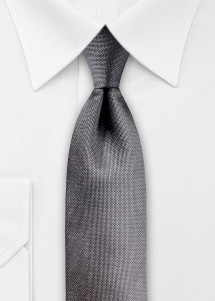 Zijden stropdas van Cavalieri in zilver