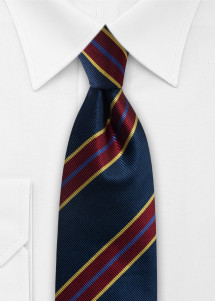 Zijden stropdas met brede strepen...