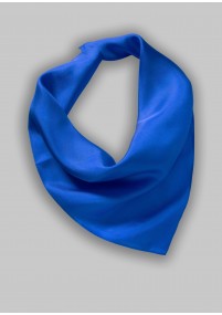 Dames sjaal zijde blauw effen