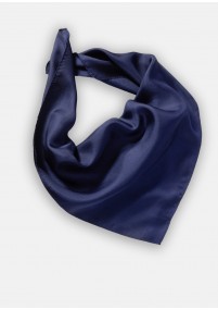Dames sjaal zijde donkerblauw effen