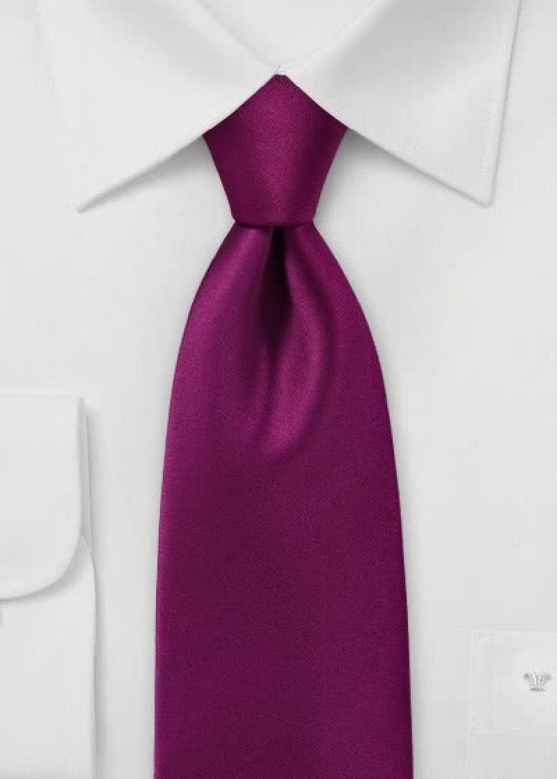 Business stropdas effen paars microfiber