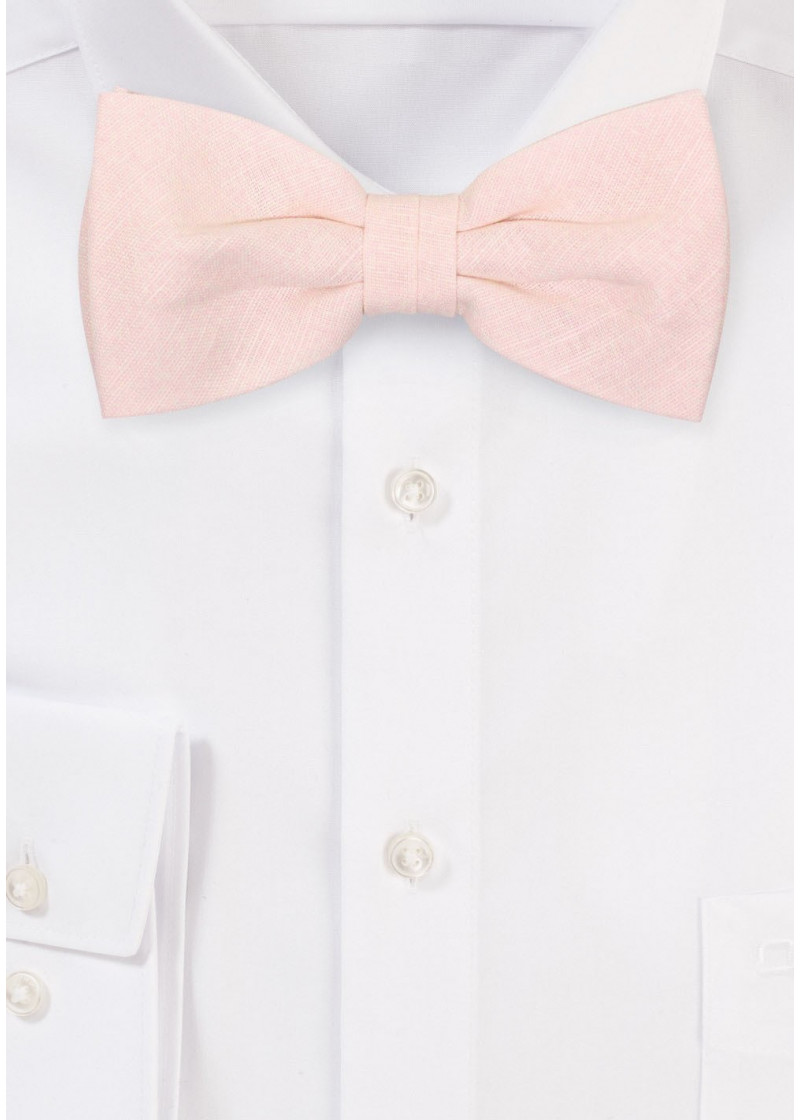 Herenstrik van 100% linnen (roze/beige)