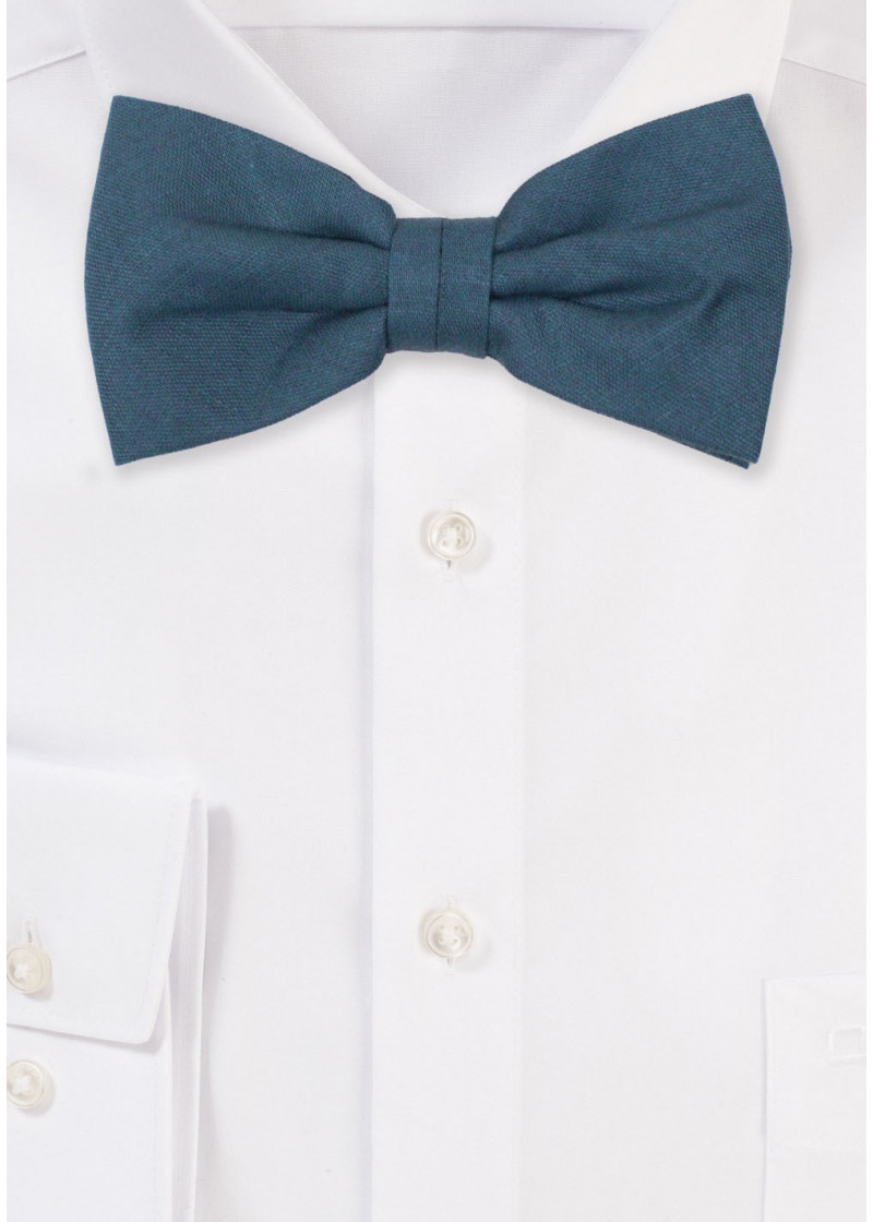 Herenstrik van 100% linnen (blauw)