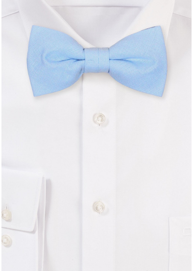 Kinderstrikje van 100% linnen (licht/blauw)