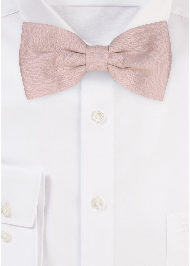 Herenstrik van 100% linnen (zand / beige)