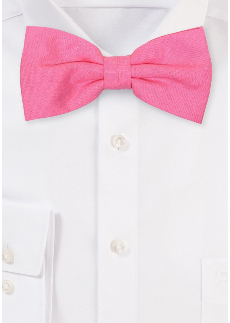 Herenstrik van 100% linnen (roze)