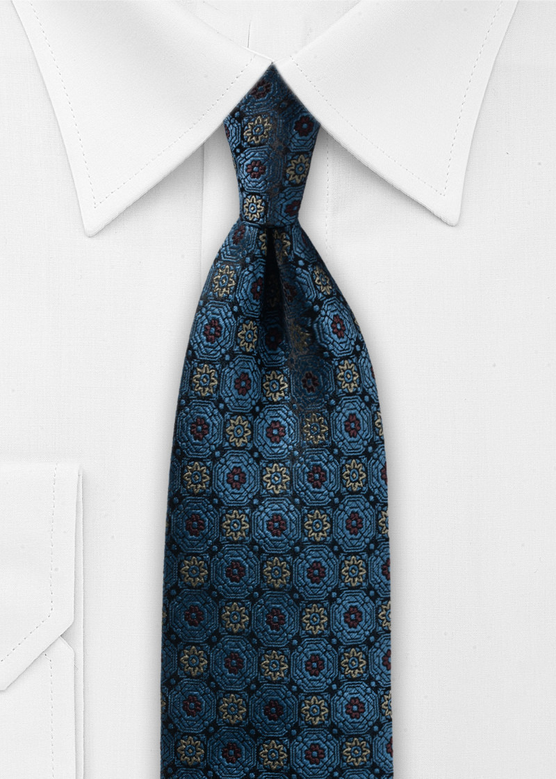 Cavalieri stropdassen zijde - donkerblauw