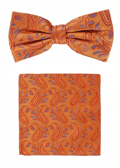 Set vlinderdas aus dem gleichen Stoff und Farbe