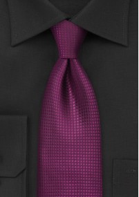 XXL stropdas magenta met glitterpatroon