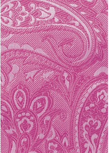 Herrenfliege mit  Einstecktuch Paisley pink