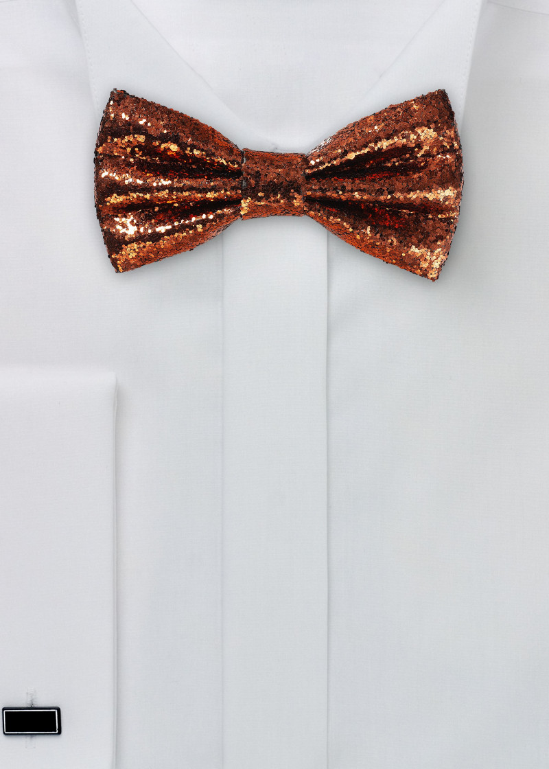 Glitterend bronskleurig strikje