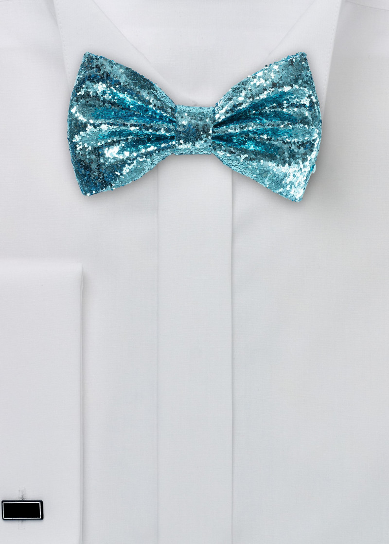 Glinsterende turquoise-blauwe vlinderdas