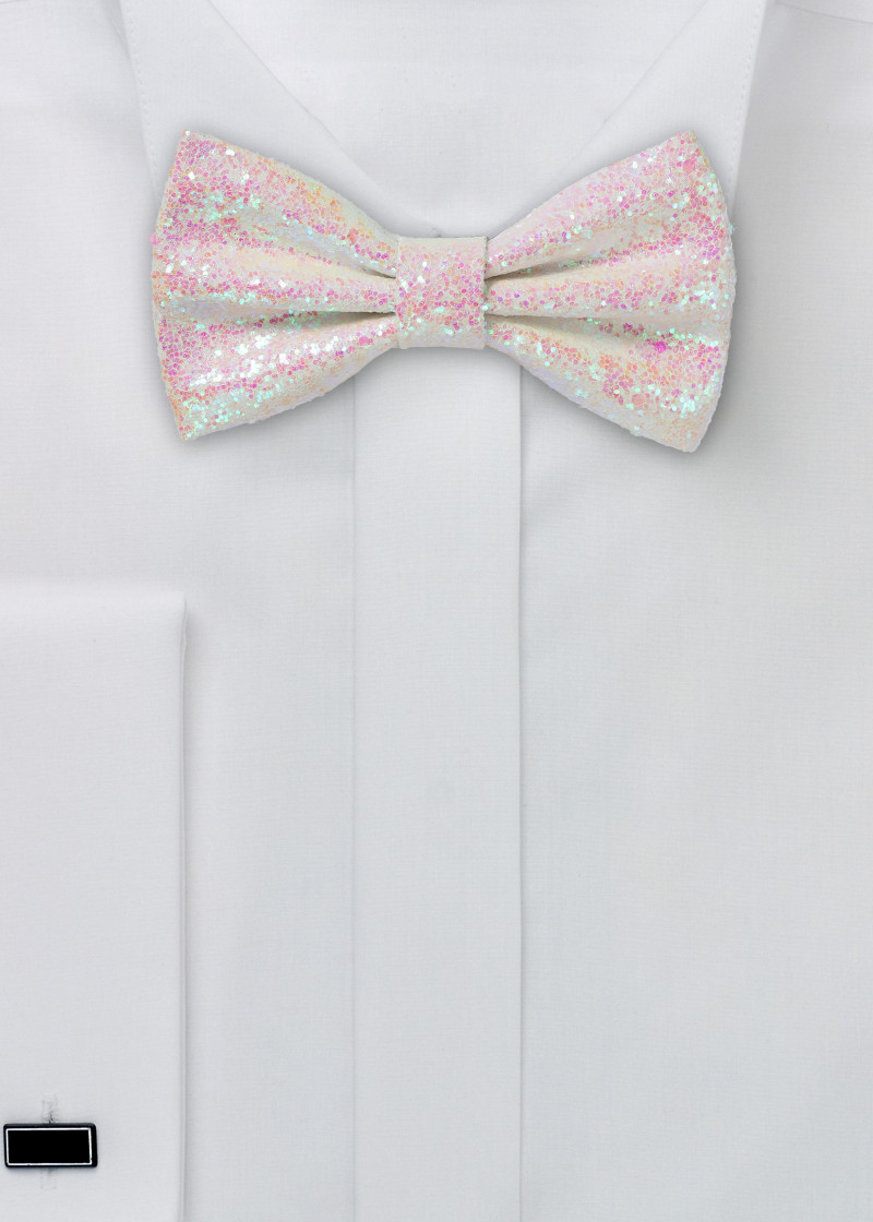 Glinsterende witte en roze strik