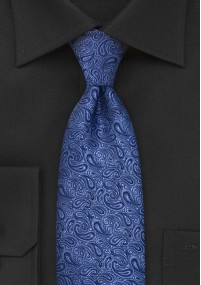 XXL-Krawatte Paisleys blau