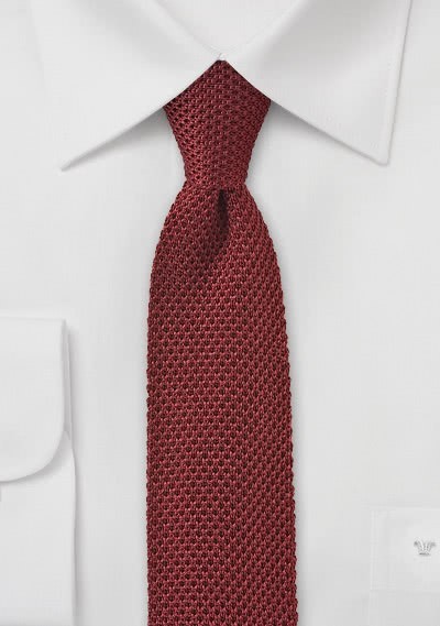 Seiden-Krawatte gestrickt rostrot