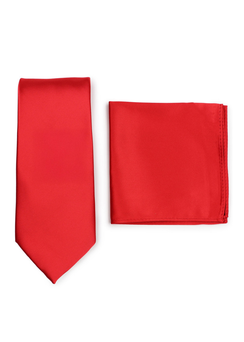 Stropdas en sjaal in een set - rood
