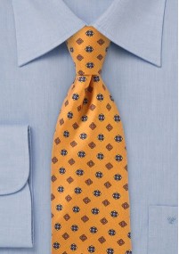 Zijden stropdas met zuidelijk oranje...