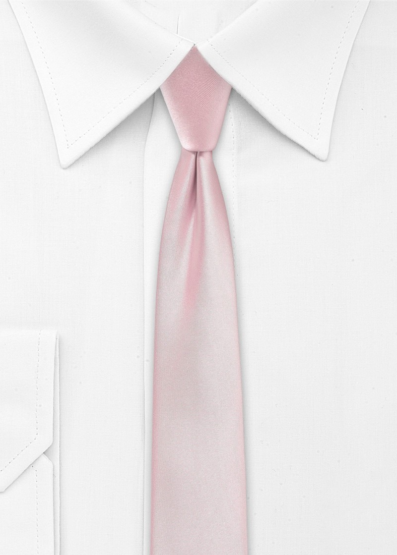 Extra smalle stropdas rosé