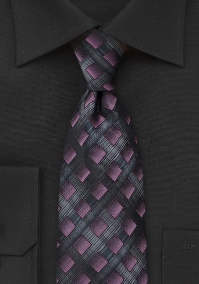 Krawatte Viereck-Stil violett Krawatte Viereck-Stil violett