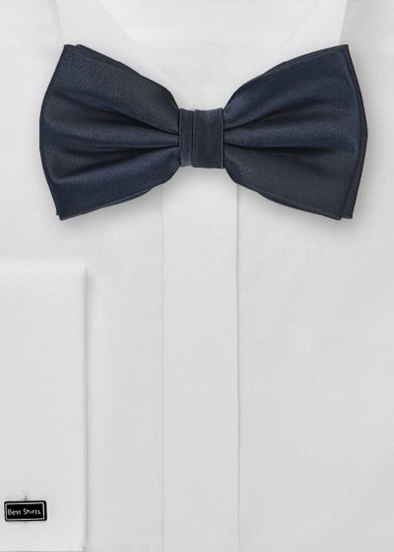 Heren vlinderstrik microfiber donkerblauw