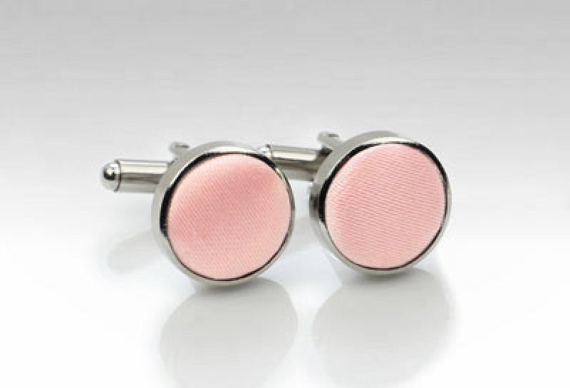 Manchetknoopjes stof roze