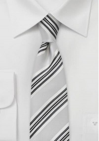 Gestreepte zakelijke smalle stropdas...
