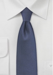Schmale Krawatte strukturiert dunkelblau fast metallisch