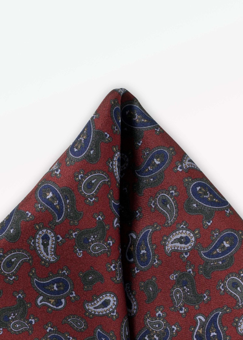 Paisley Patroon Cavalier Sjaal in Donkerrood
