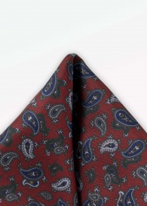 Paisley Patroon Cavalier Sjaal in Donkerrood
