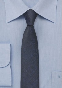 Trendy slanke stropdas marineblauw