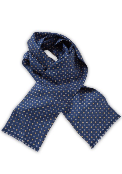 Krawattenschal navy Blümchenmuster Krawattenschal navy Blümchenmuster