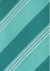 Clip-Krawatte türkis Streifen