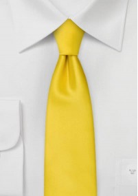 Smalle stropdas geel