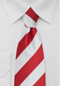 XXL stropdas gestreept rood en wit