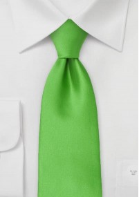 Extra lange stropdas effen smaragdgroen