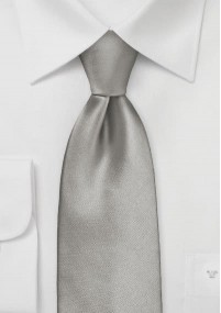 Extra lange Krawatte monochrom altsilber