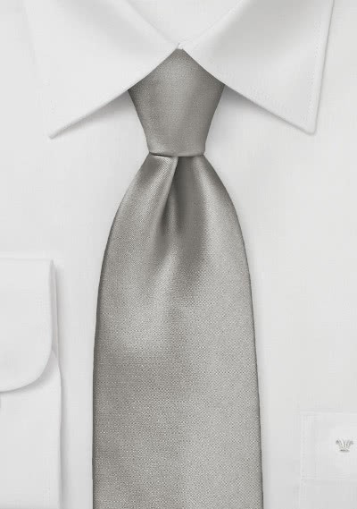 Extra lange Krawatte monochrom altsilber Extra lange Krawatte monochrom altsilber