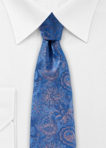 Stropdas in glanzend blauw met een...