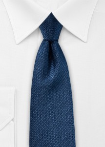 Donkerblauwe stropdas met elegante textuur