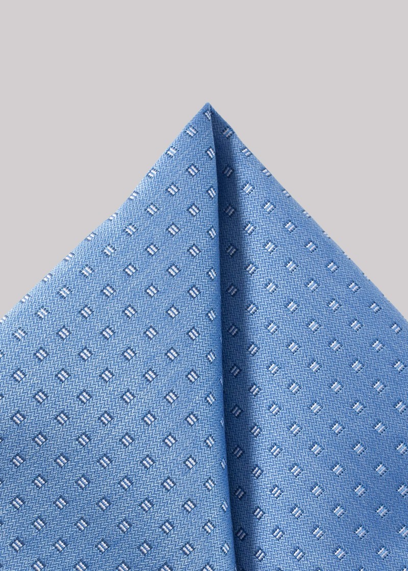 Lichtblauwe zakdoek van Puccini met patroon