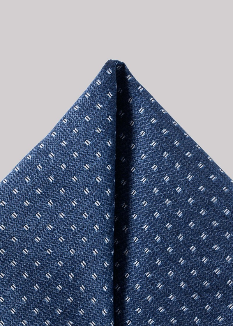 Denimblauw pochet met patroon
