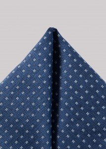 Denimblauw pochet met patroon