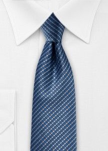 Blauw-witte stropdas met modern patroon