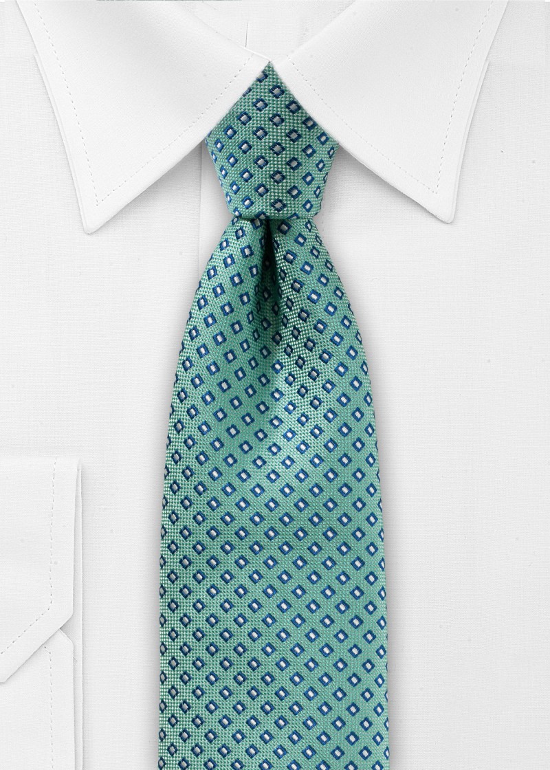 Turquoise gekleurde stropdas van Puccini met