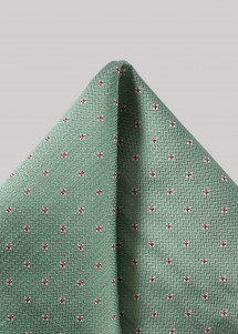 Lichtgroene pochette met patroon en fijne...