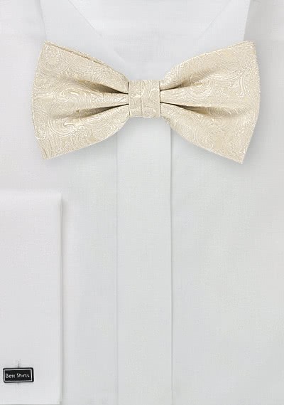 Herrenfliege Paisleymuster ecru Herrenfliege Paisleymuster ecru