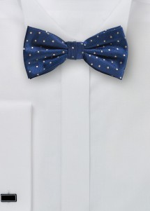 Vlinderstrik gespikkeld blauw grijs