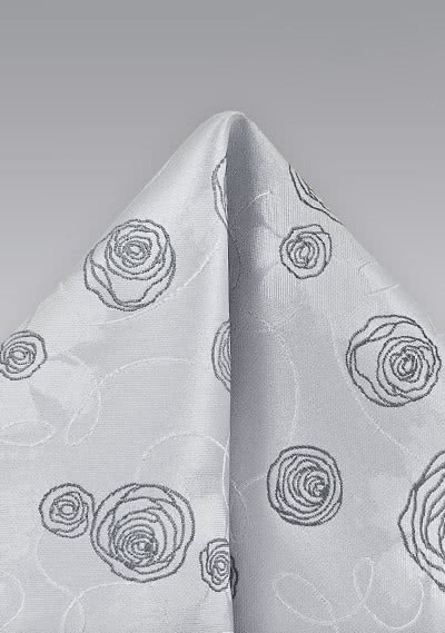 Ziertuch Rosen silberweiß Ziertuch Rosen silberweiß