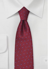 Smalle stropdas rood blauw