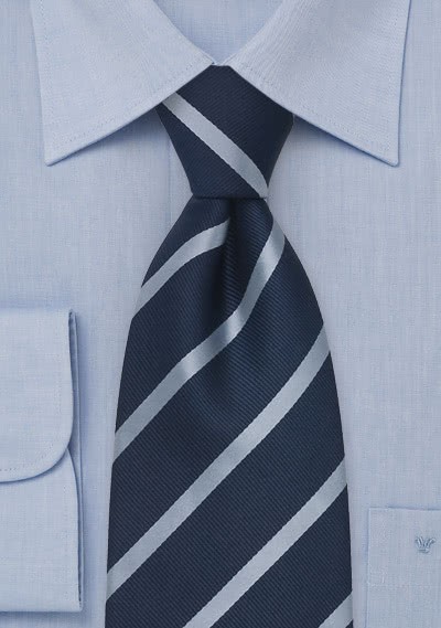 Kinder-Krawatte schmale Streifen in blau